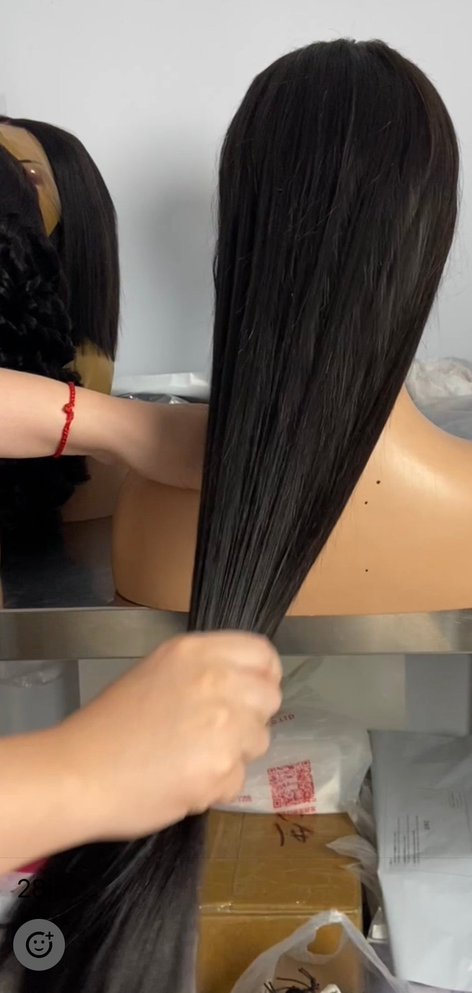 Custom Black Super Double Drawn Wig