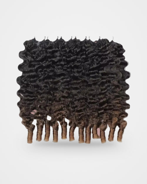 15A Premium Raw Crochet Human Hair, studio photo