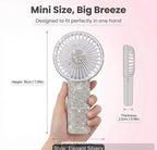 Rechargeable 3-Speed Handheld Glamour Fan