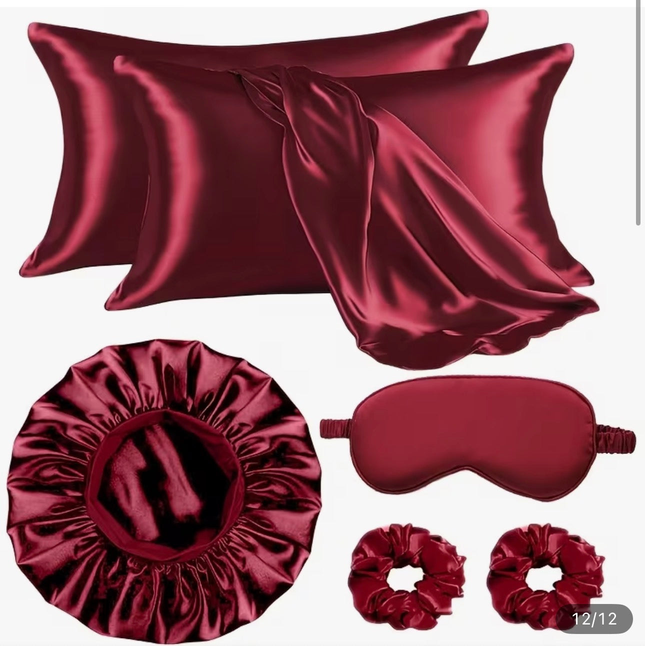 Satin Pillowcase Set With Accessories