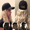Black Baseball Cap w/16” Synthetic Hair