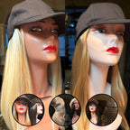 Black Baseball Cap w/16” Synthetic Hair