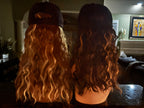 Black Baseball Cap w/16” Synthetic Hair