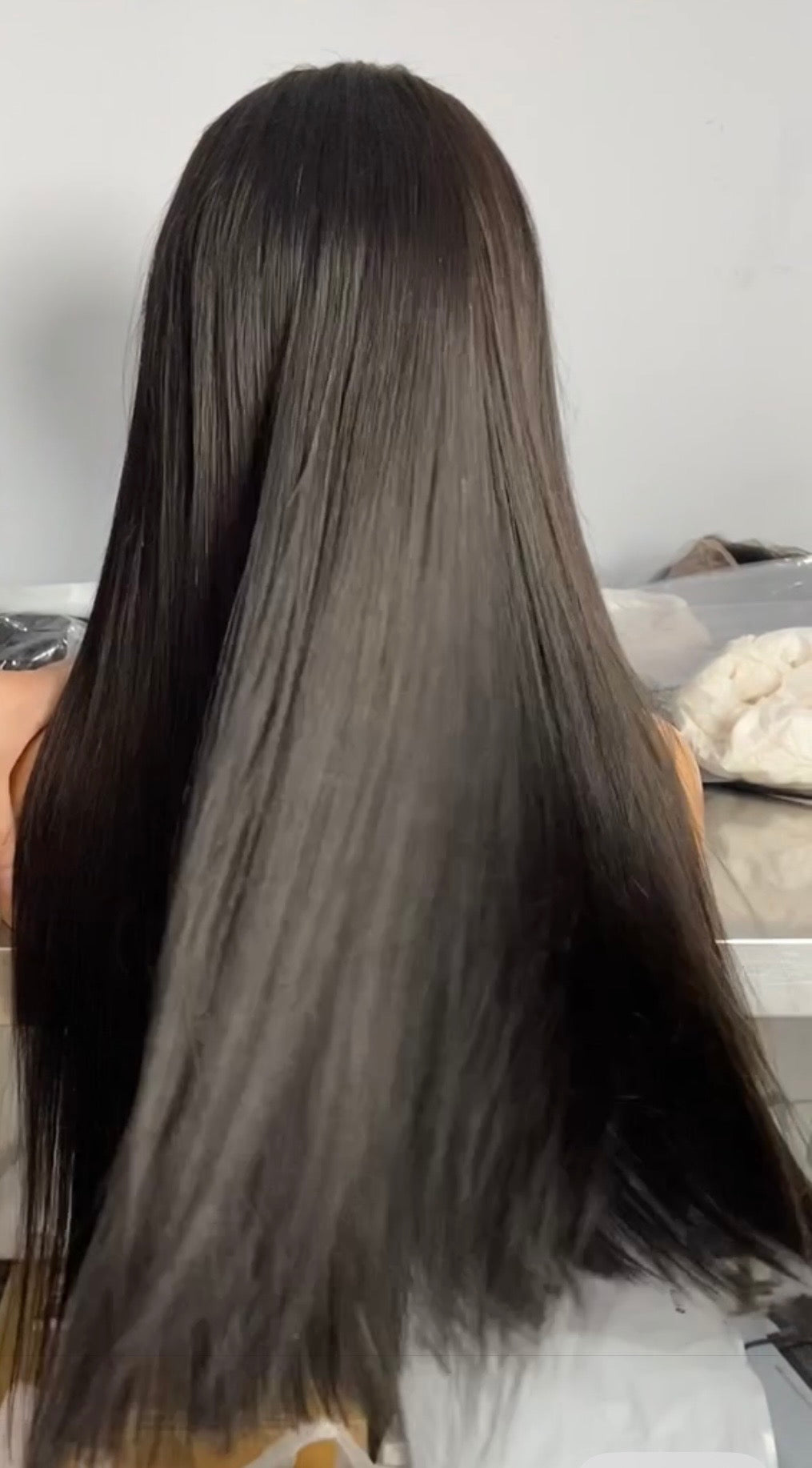 Custom Black Super Double Drawn Wig