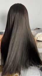 Custom Black Super Double Drawn Wig