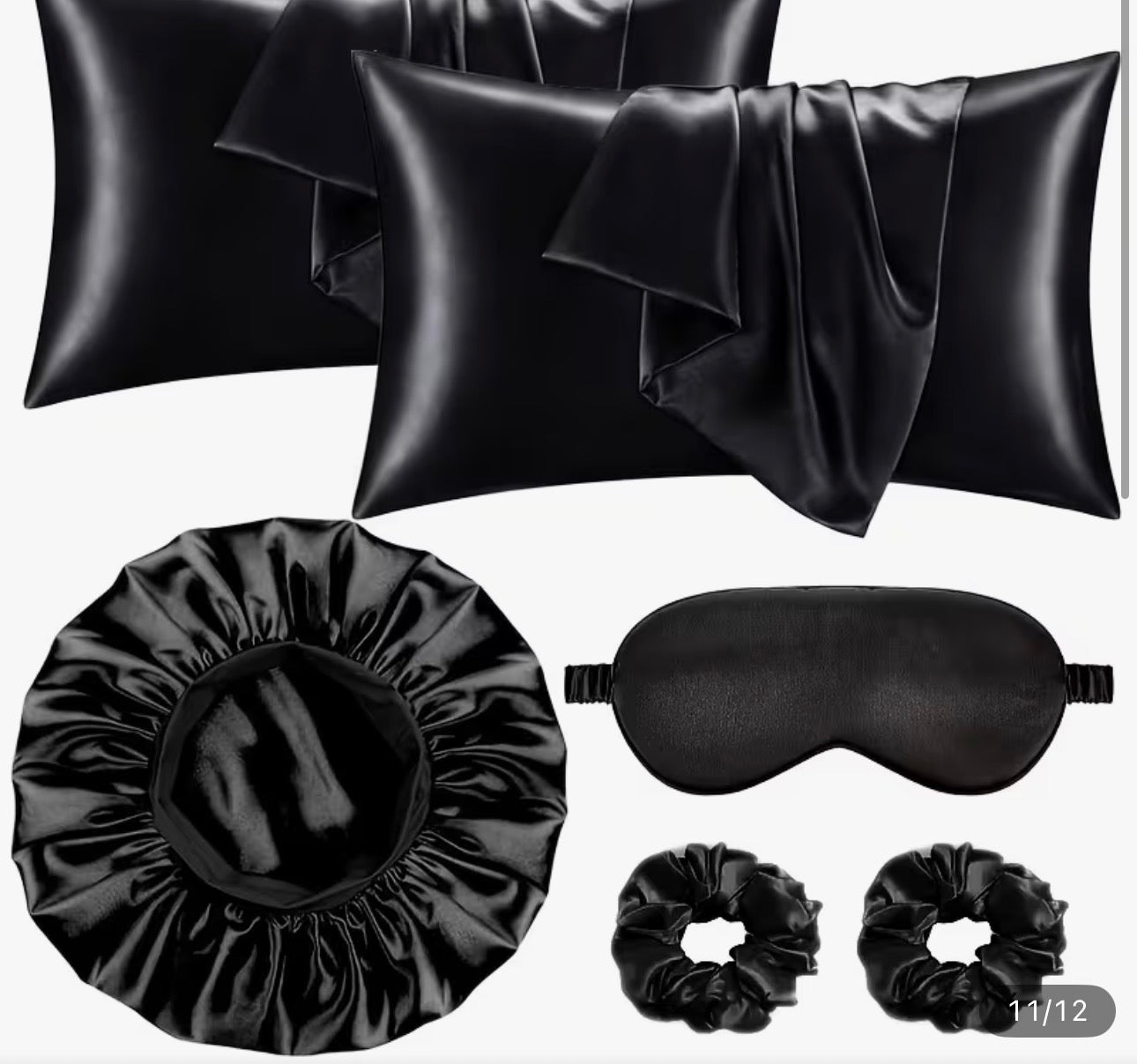 Satin Pillowcase Set With Accessories