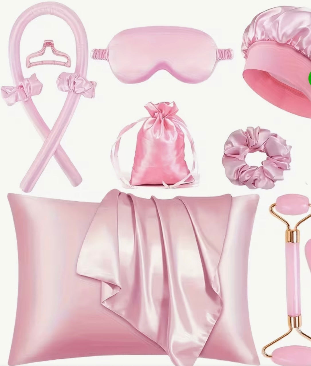 Satin Pillowcase Set With Accessories