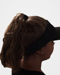 Black Ponytail Baseball Cap 14 Synthetic Hair, studio photo