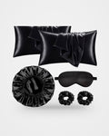 Satin Pillowcase Set With Accessories, studio photo